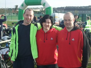 Ruari, Siobhan and Peter in Sunny PortLaoise